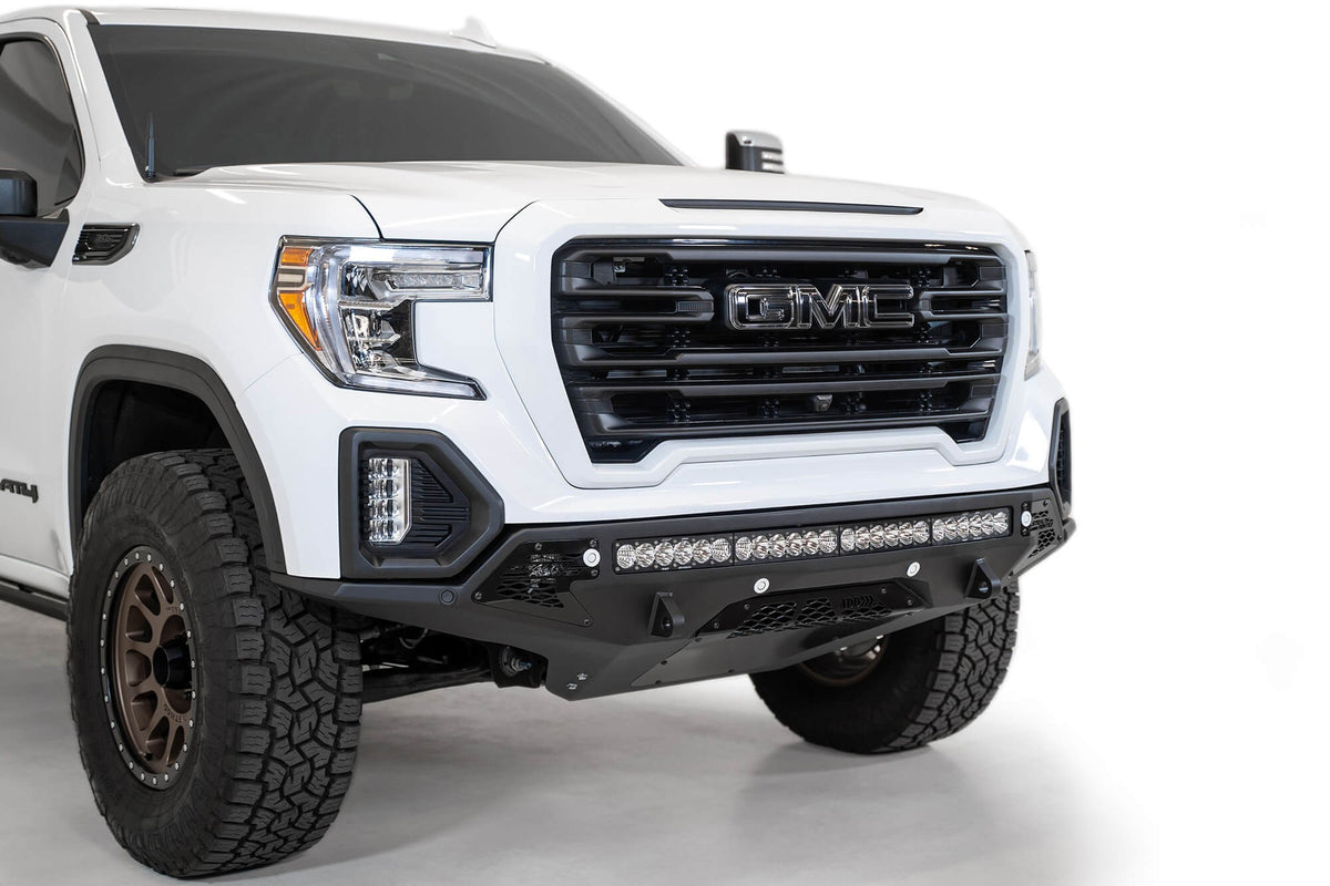 2019-2022 GMC Sierra 1500 Stealth Fighter Front Bumper Universal mounts for up to 10 cube lights or a 40 Inch light bar - Addictive Desert Designs F471763030103 - view 10