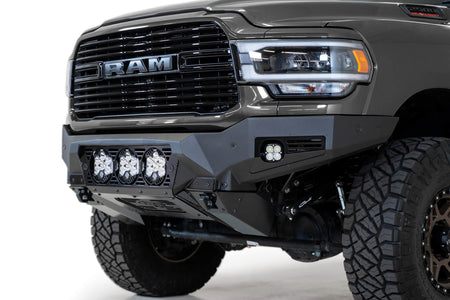 2019-2025 RAM 2500 3500 Bomber Front Bumper Mounts for three Baja Design's LP6 round lights - Addictive Desert Designs F560014100103
