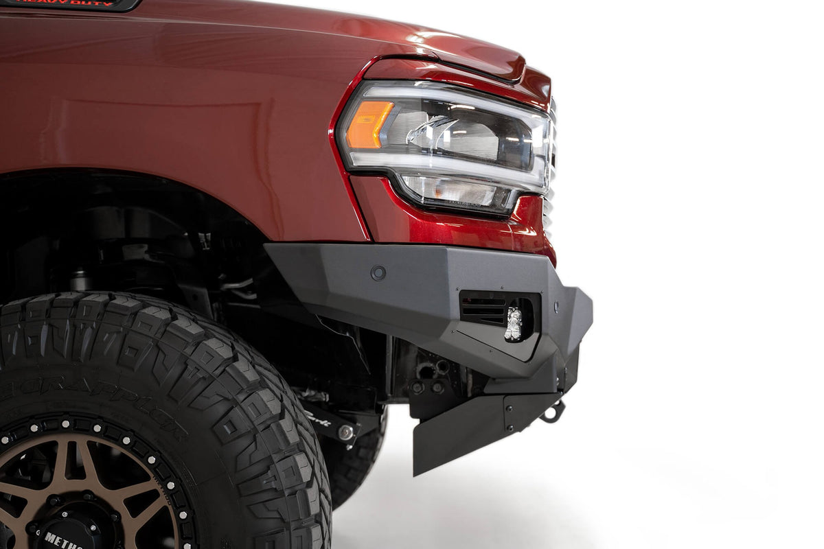 2019-2025 RAM 2500 3500 Bomber Front Bumper Mounts for three Baja Design's LP6 round lights - Addictive Desert Designs F560014100103 - view 2