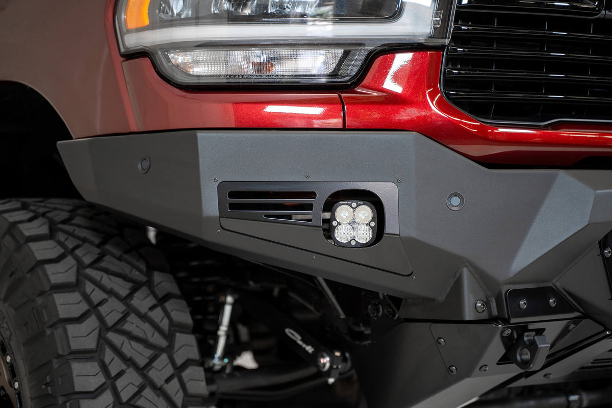 2019-2025 RAM 2500 3500 Bomber Front Bumper Mounts for three Baja Design's LP6 round lights - Addictive Desert Designs F560014100103 - view 8
