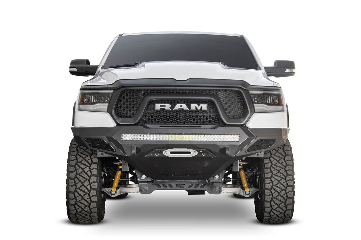 2019-2024 RAM Rebel 1500 Stealth Fighter Front Bumper With Winch Mount - Addictive Desert Designs F611422770103 - view 3