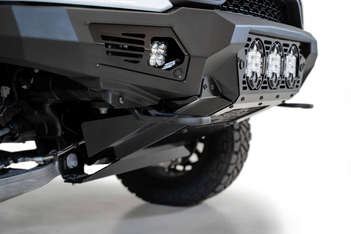 2021-2024 RAM 1500 TRX Bomber Front Bumper Mounts for 3 Baja Designs LP6 round lights - Addictive Desert Designs F620014100103 - view 11