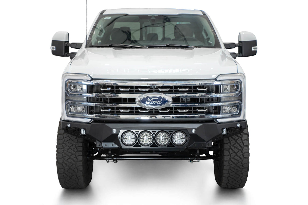 2023-2026 Ford Super Duty F-250 F-350 Bomber Front Bumper Recessed Mounts for 4 Rigid 360 Lights in Center - Addictive Desert Designs F810014110103