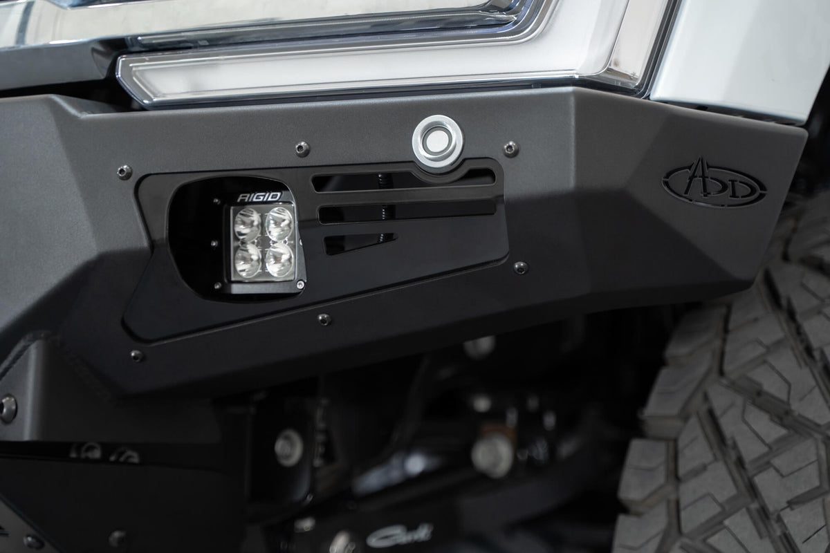 2023-2026 Ford Super Duty F-250 F-350 Bomber Front Bumper Recessed Mounts for 4 Rigid 360 Lights in Center - Addictive Desert Designs F810014110103 - view 12