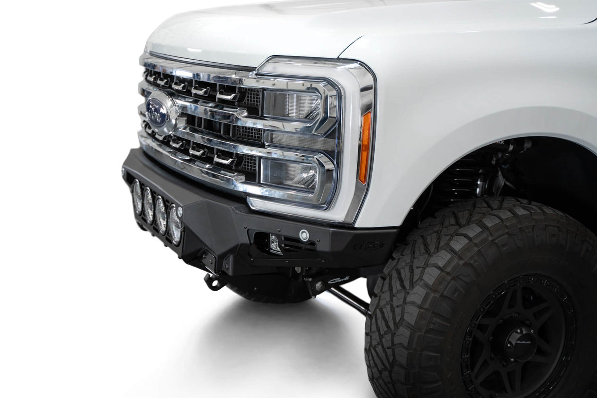 2023-2026 Ford Super Duty F-250 F-350 Bomber Front Bumper Recessed Mounts for 4 Rigid 360 Lights in Center - Addictive Desert Designs F810014110103 - view 7