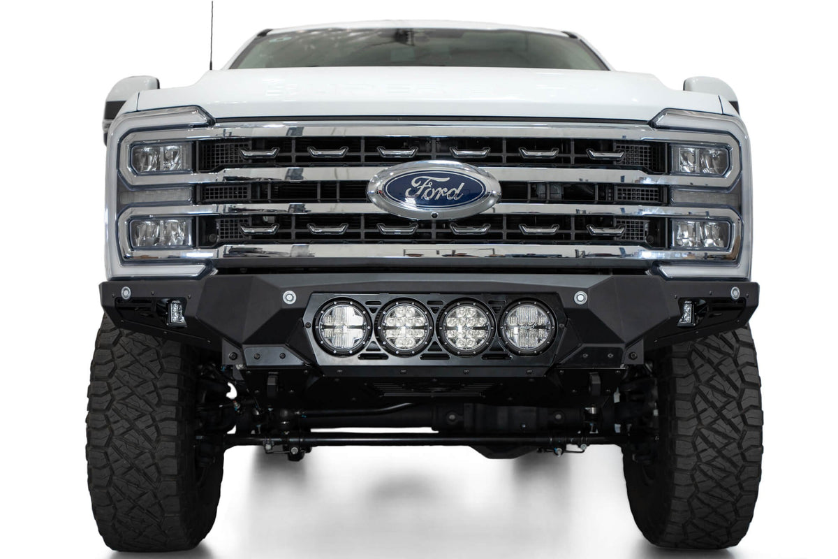 2023-2026 Ford Super Duty F-250 F-350 Bomber Front Bumper Recessed Mounts for 4 Rigid 360 Lights in Center - Addictive Desert Designs F810014110103 - view 9