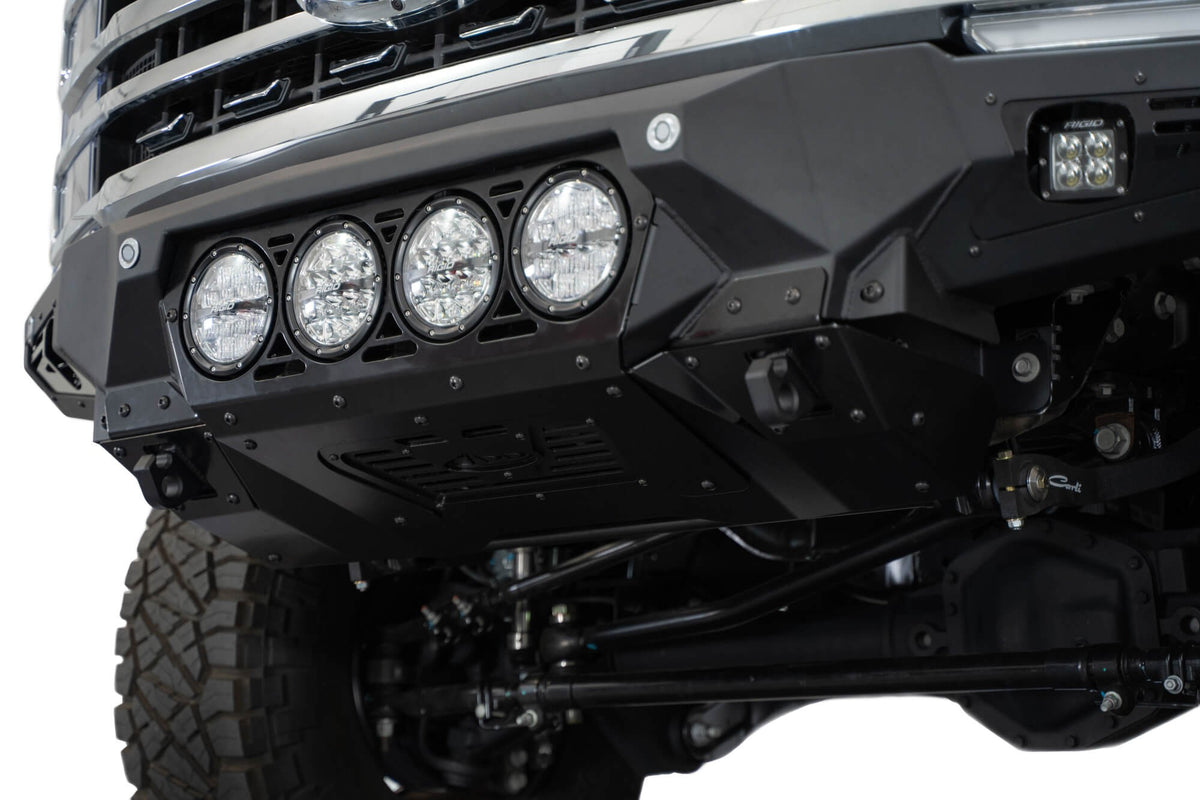 2023-2026 Ford Super Duty F-250 F-350 Bomber Front Bumper Recessed Mounts for 4 Rigid 360 Lights in Center - Addictive Desert Designs F810014110103 - view 11