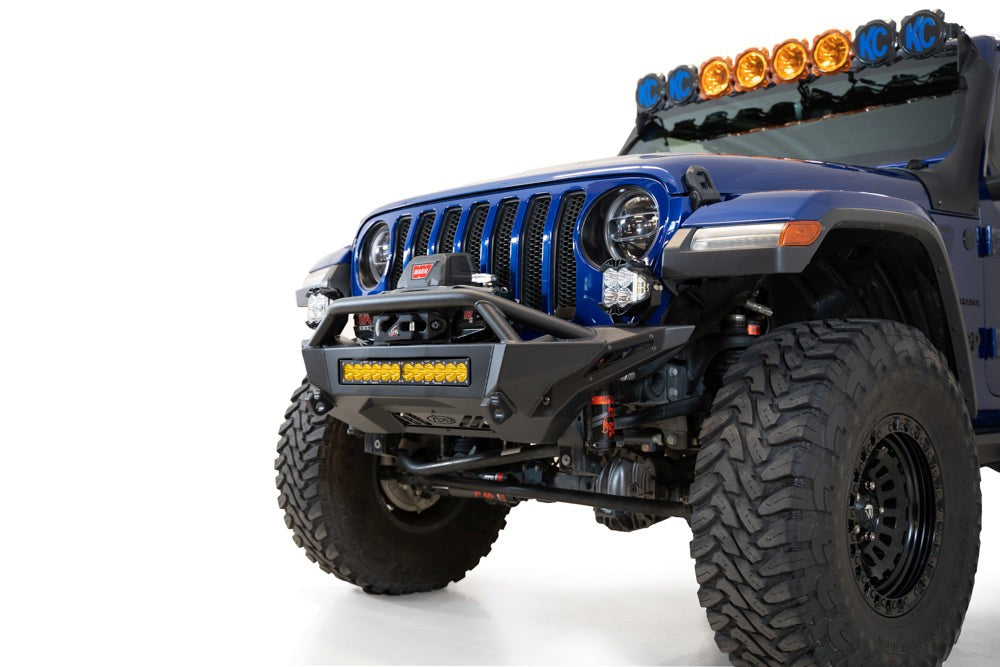 2018-2026 Jeep JL JLU JT Wrangler, Gladiator Stealth Fighter Front Bumper - Addictive Desert Designs F960272110103 - view 4