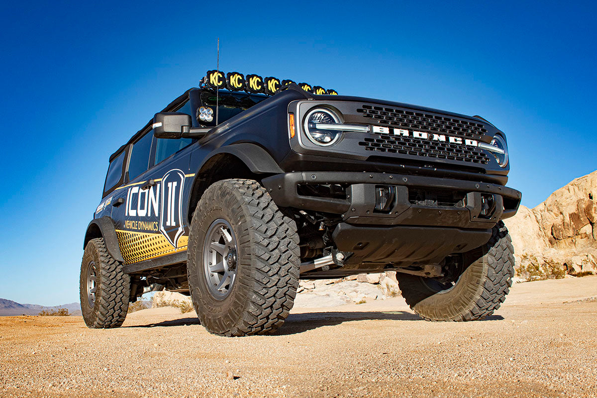 2021-2023 Bronco Sasquatch 2-3 Inch Lift Stage 3 Suspension System Tubular UCA Heavy Rate Rear Spring Icon Vehicle Dynamics