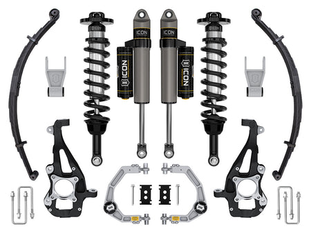 2021-2024 Ford F-150 4WD 3.5-4.5 Inch Lift Stage 2 Suspension System Billet W/ Leaf Packs Icon Vehicle Dynamics