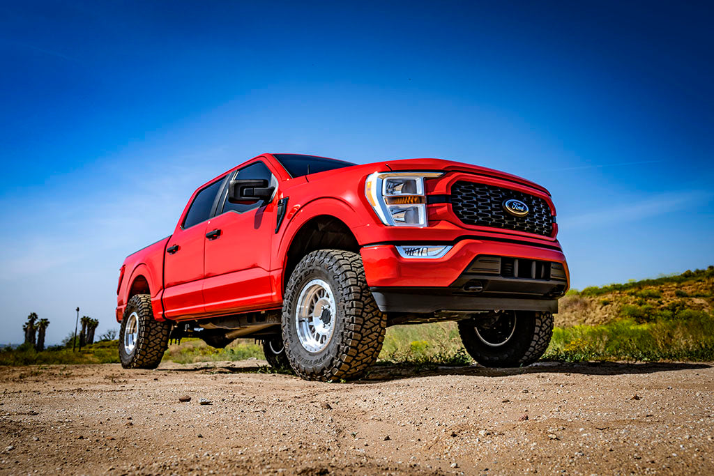 2021-2024 Ford F-150 4WD 3.5-4.5 Inch Lift Stage 4 Suspension System Billet CDCV W/ Leaf Packs Icon Vehicle Dynamics