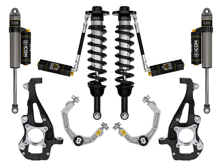 2021-2024 Ford F-150 4WD 3.5-4.5 Inch Lift Stage 4 Suspension System Billet CDCV Icon Vehicle Dynamics