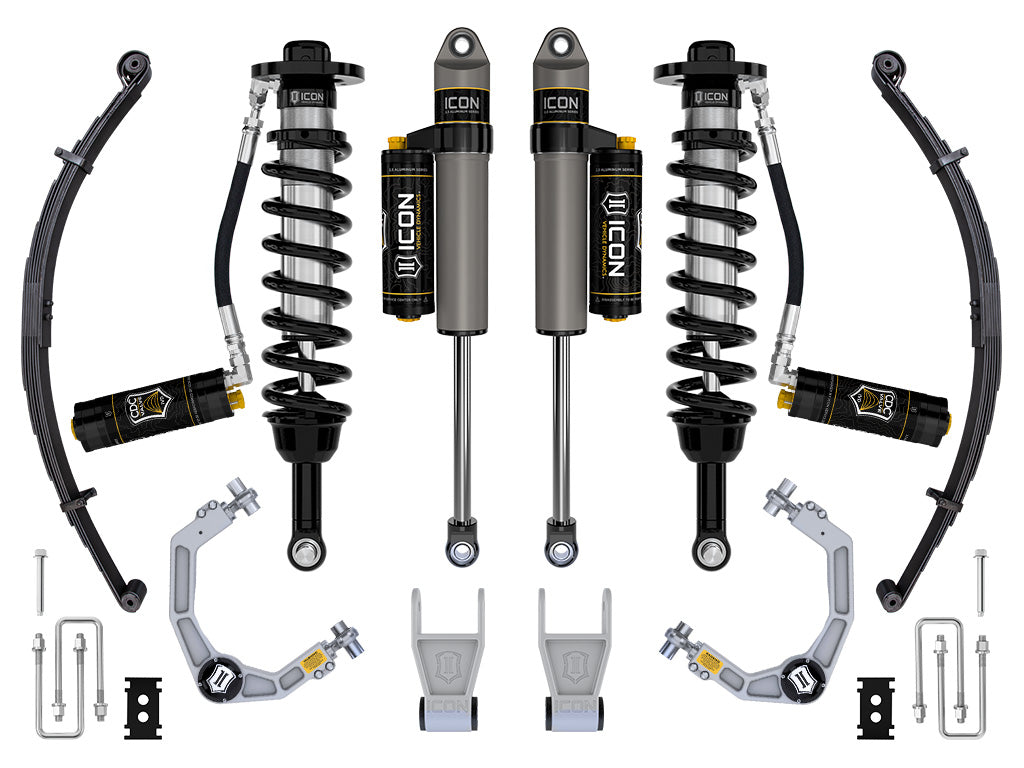 2021-2024 Ford F-150 Tremor 2.5-3 Inch Lift Stage 4 Suspension System Billet CDCV W/ Leaf Packs Icon Vehicle Dynamics