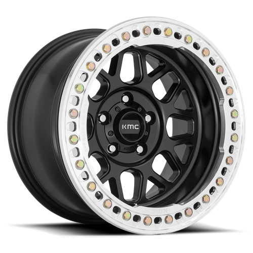 KMC Grenade Crawl Beadlock 18x9 Satin Black wheel