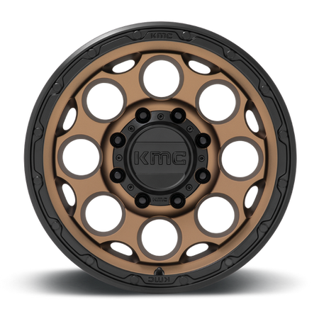 KMC Dirty Harry 17x8.5 Matte Bronze W/ Black Lip wheel