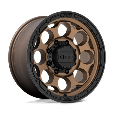 KMC Dirty Harry 17x8.5 Matte Bronze W/ Black Lip wheel