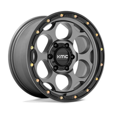 KMC Dirty Harry 20x9 Satin Gray W/ Black Lip wheel