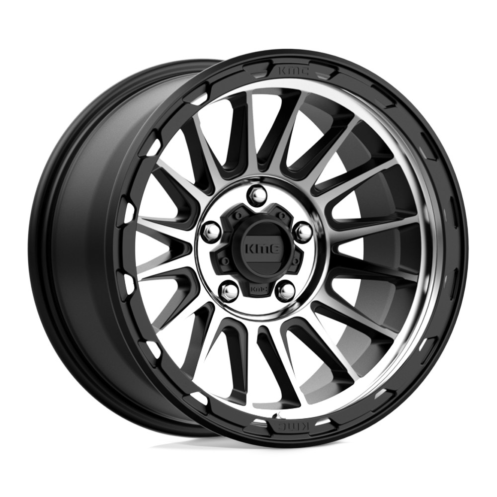 KMC Impact 17x9 Satin Black Machined wheel