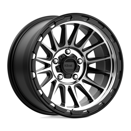 KMC Impact 17x9 Satin Black Machined wheel