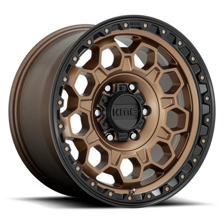 KMC Trek 17x9 Matte Bronze W/ Black Lip wheel