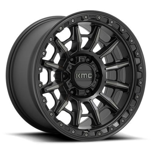 KMC Carnage 17x9 Satin Black W/ Gray Tint wheel