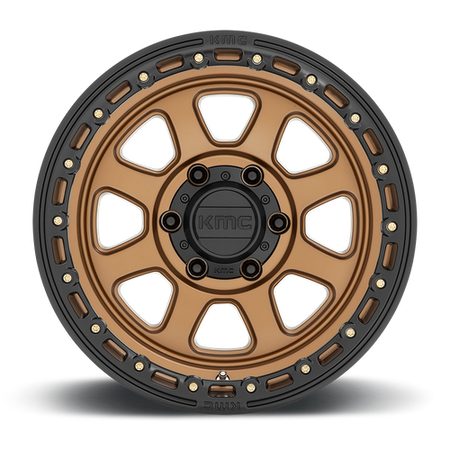 KMC Chase 17x9 Matte Bronze W/ Black Lip wheel