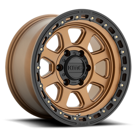 KMC Chase 17x9 Matte Bronze W/ Black Lip wheel