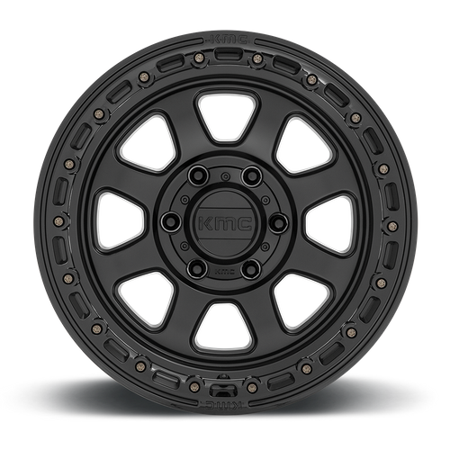 KMC Chase 20x9 Satin Black W/ Gloss Black Lip wheel