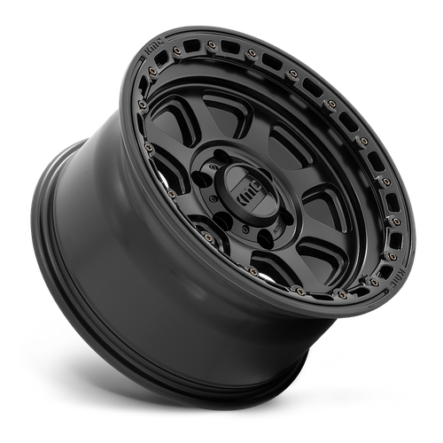 KMC Chase 20x9 Satin Black W/ Gloss Black Lip wheel