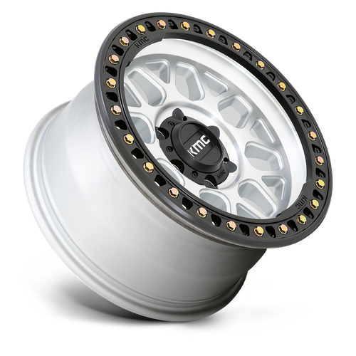 KMC Grs 17x8.5 Machined W/ Satin Black Lip wheel