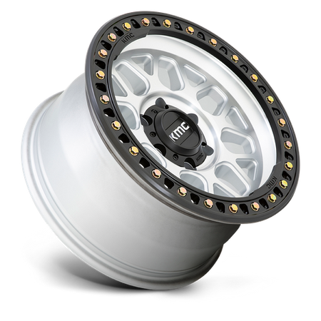 KMC Grs 17x8.5 Machined W/ Satin Black Lip wheel