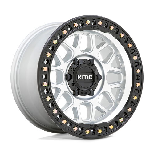KMC Grs 17x8.5 Machined W/ Satin Black Lip wheel