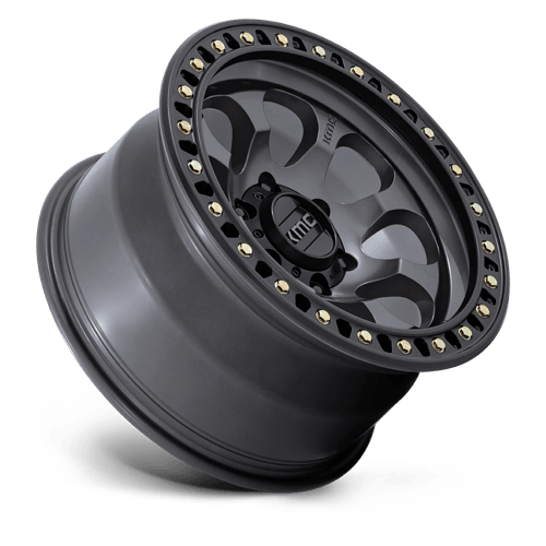 KMC Riot Sbl 18x9 Anthracite W/ Satin Black Lip wheel