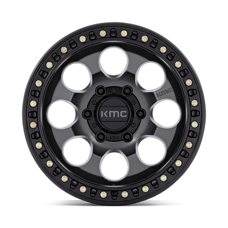 KMC Riot Sbl 18x9 Anthracite W/ Satin Black Lip wheel