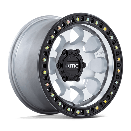 KMC Riot Sbl 17x9 Machined W/ Satin Black Lip wheel