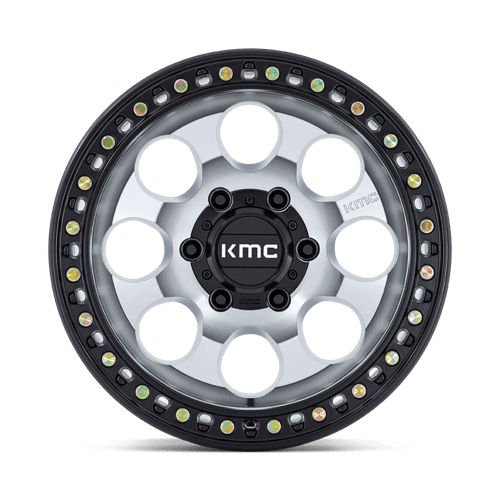 KMC Riot Sbl 17x9 Machined W/ Satin Black Lip wheel