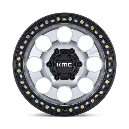 KMC Riot Sbl 17x9 Machined W/ Satin Black Lip wheel