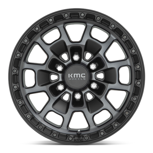 KMC Summit 17x8.5 Satin Black W/ Gray Tint wheel
