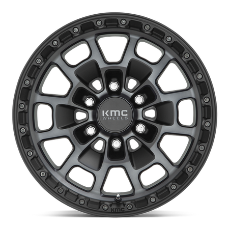 KMC Summit 17x8.5 Satin Black W/ Gray Tint wheel