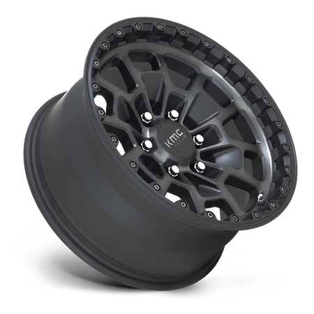 KMC Summit 17x8.5 Satin Black W/ Gray Tint wheel