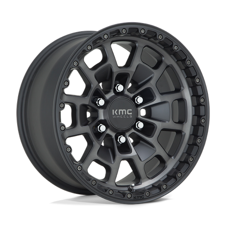 KMC Summit 17x8.5 Satin Black W/ Gray Tint wheel