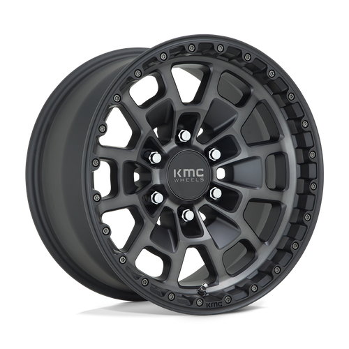KMC Summit 17x8.5 Satin Black W/ Gray Tint wheel
