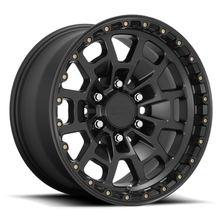 KMC Summit 17x8.5 Satin Black wheel