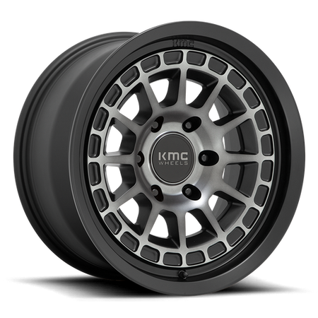 KMC Canyon 17x8 Satin Black W/ Gray Tint wheel