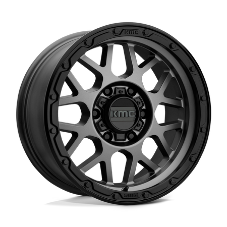 KMC Grenade Off-Road 18x8.5 Matte Gray W/ Matte Black Lip wheel