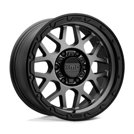 KMC Grenade Off-Road 17x9 Matte Gray W/ Matte Black Lip wheel