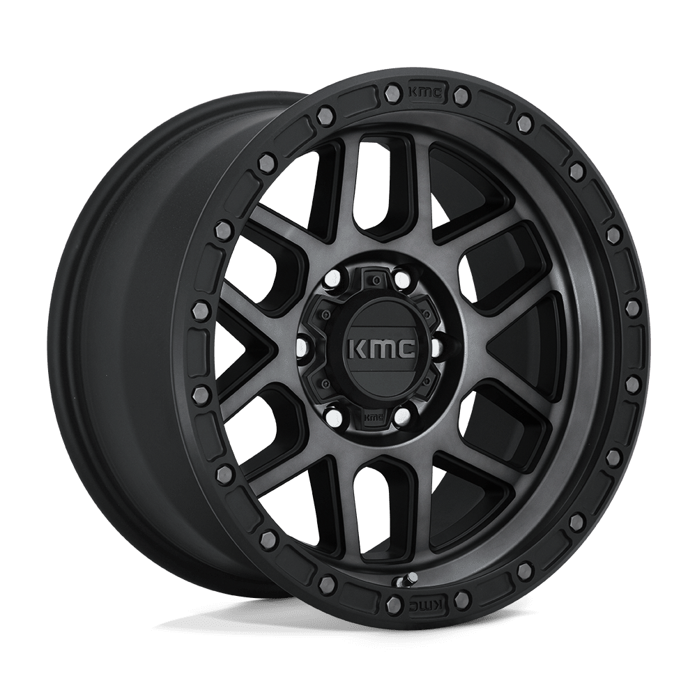 KMC Mesa 17x9 Satin Black W/ Gray Tint wheel