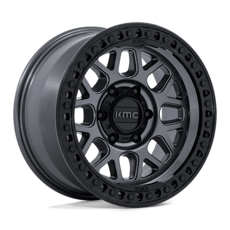 KMC Grs 17x9 Gloss Gunmetal W/ Gloss Black wheel