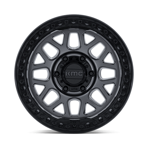 KMC Grs 17x9 Gloss Gunmetal W/ Gloss Black wheel
