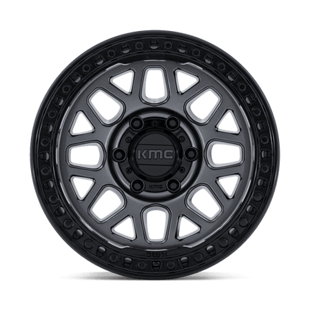 KMC Grs 17x9 Gloss Gunmetal W/ Gloss Black wheel